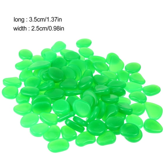 Luxshiny Fish Tank Decorations Rocks Mini Luminous Stone 100Set 1.4X1In