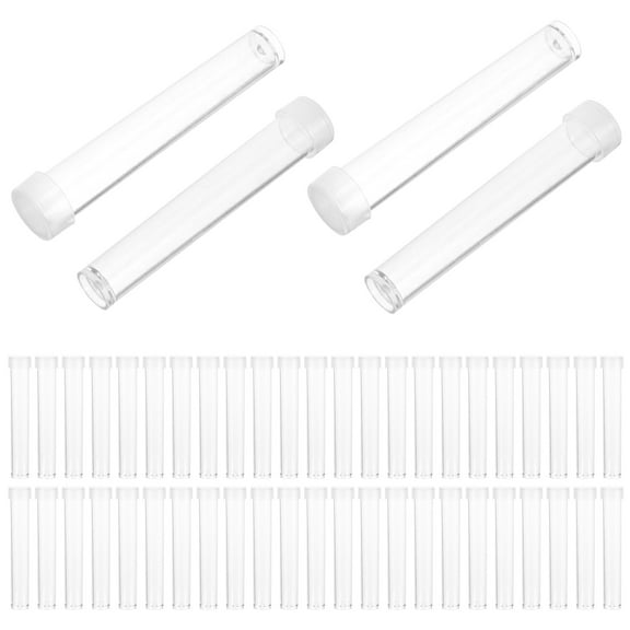 WHAMVOX  100 Pcs Test Tubes Propagation Clear with Caps Child Transparent