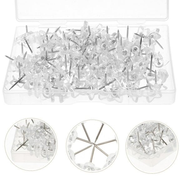 WHAMVOX  100 Pcs Thumb Tacks Stars I-pin Push Pins Map Markers Office