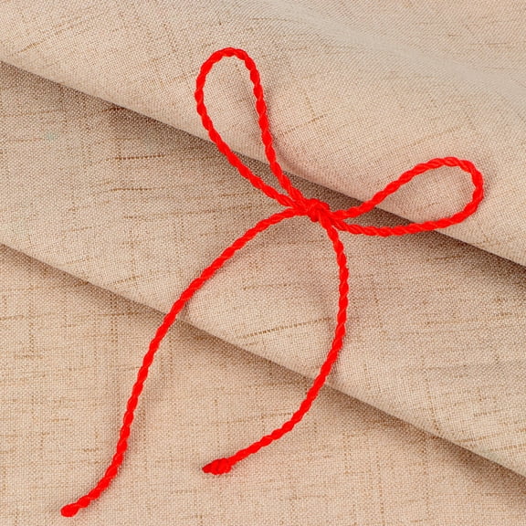 WHAMVOX 100 Pcs Twist Braided Rope Cords Macrame Thick Lanyards Red