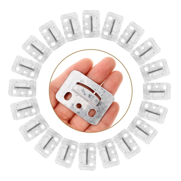 Luxshiny 100Pcs Silver Integrated Wall Panel Clamp Durable Fixing Piece for Furniture
