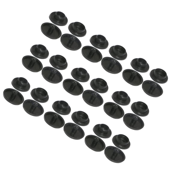 ROMANSENTIAL Black Plastic Buttons Easy to Use for Sewing Projects 100Sets