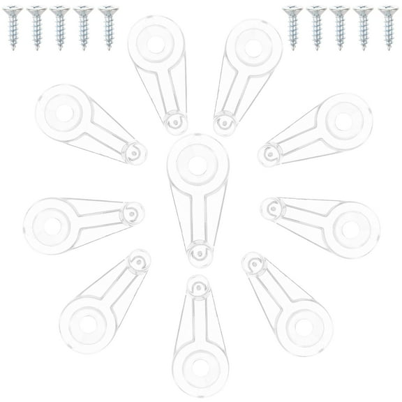 YSNOOWE Cabinet Door Glass Clip Metal Retainer Clips With Screws 100Pcs 1X0.4X0.3In