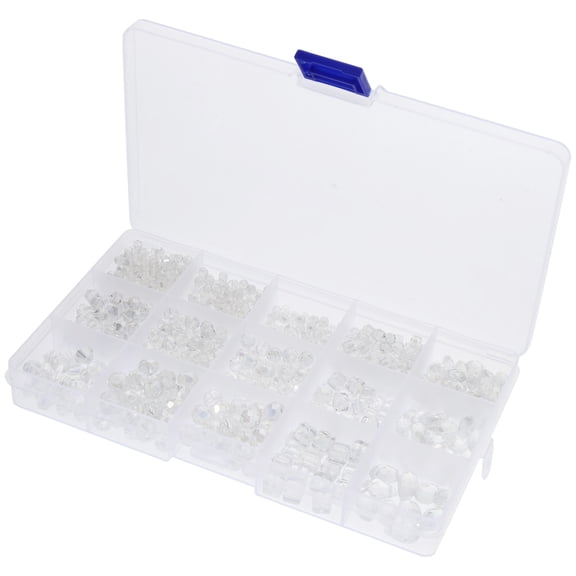WHAMVOX 1000 Pcs Crystal Micro Glass Bead Number Assorted Spacer Beads