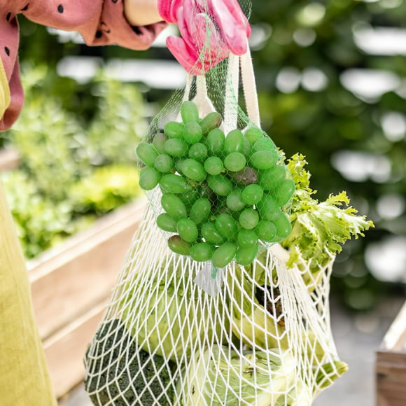 WHAMVOX 100Pcs Fruit Mesh Bags Vegetable Mesh Bags Fruit Netting Bags Fruits Vegetable Packing Bags