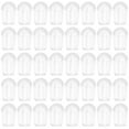 thumbnail image 1 of WHAMVOX 100Pcs Hanger Protective End Cover Transparent Round PVC Clothing Hanger End Caps For Wardrobe Use, 1 of 8