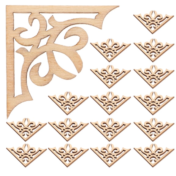 WHAMVOX 100Pcs Khaki Applique for Door Corner Decor Craft Enthusiasts