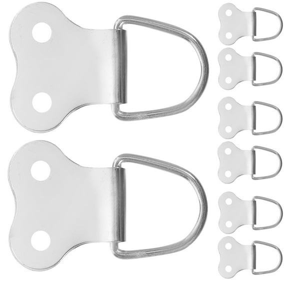 WHAMVOX 100Pcs Photo Hanging Ring Hanger Shape Silver 3.7X2.4in Wall Art Display