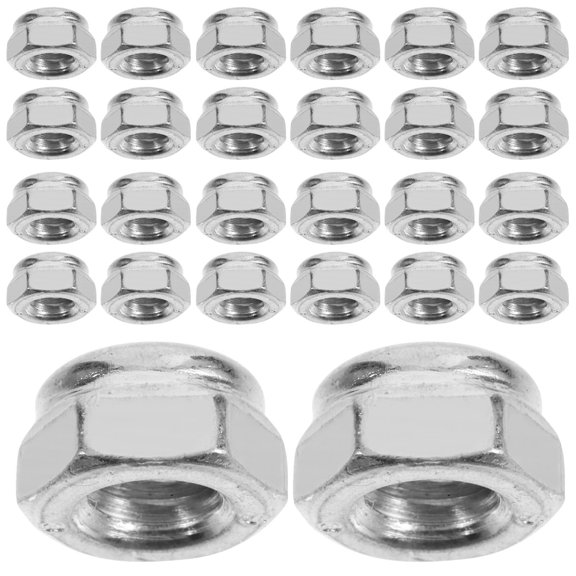 WHAMVOX 100Pcs Stainless Steel Anti-loose Nuts Self-locking Nuts Replacement Lock Nuts Hexagon Nuts