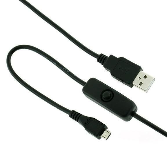 WHAMVOX 100cm Micro USB Extension Cable with Click Button Power On Off for