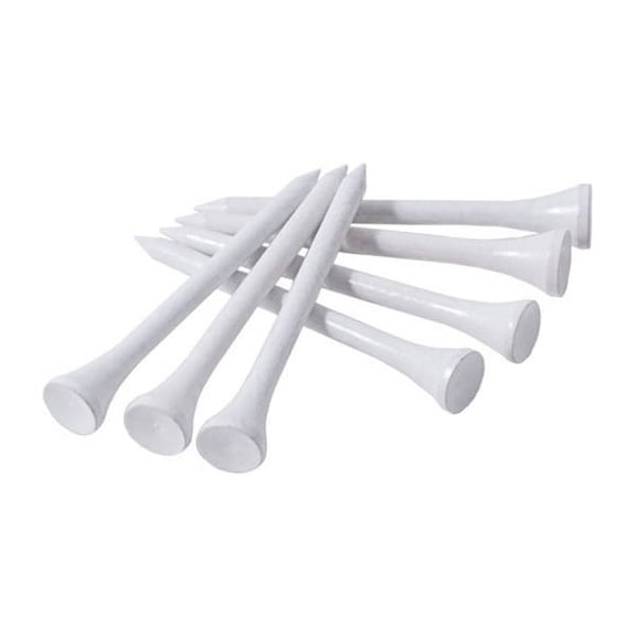 WHAMVOX 100-Pack White Wooden Golf Tees 70mm Natural Wood Tee for Golfers