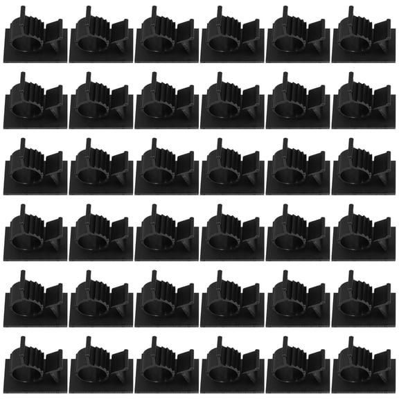 WHAMVOX 100pcs Adjustable Adhesive Cable Clips Cord Holder For Wall Plastic Cable Clamps For Wire Management Mounting Clips