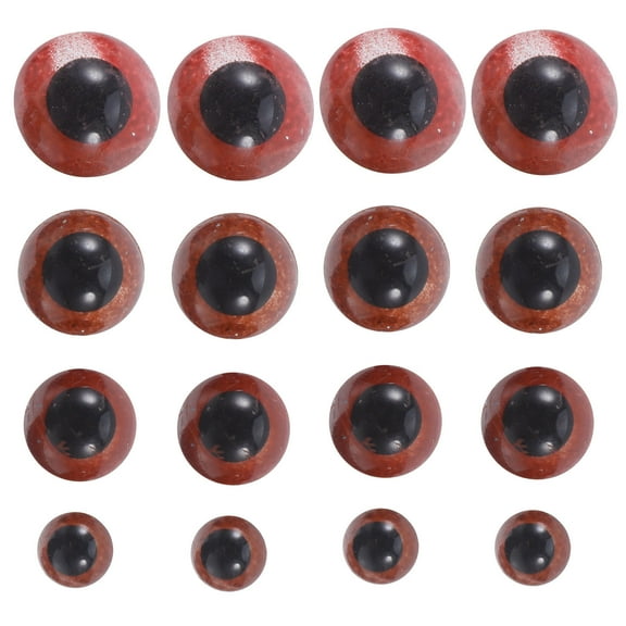 WHAMVOX 100pcs Brown Plastic Safety Eyes With Washers For Bear Making Supplies Stuffed Animal Safety Eyes Diy Doll Eyes Craft Safety Eyes For Crochet Toys