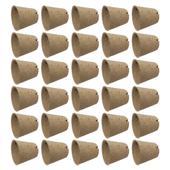 WHAMVOX 100pcs Khaki Paper Nursery Cups Degradable Plant Pot for Succulent Transplanting and Storage