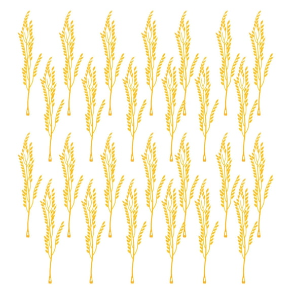 WHAMVOX 100pcs Artificial Wheat Stalks Simulation Rice Wheat Ears Fake Grass Model Flowers for DIY Home Farmhouse Sand Table Decor