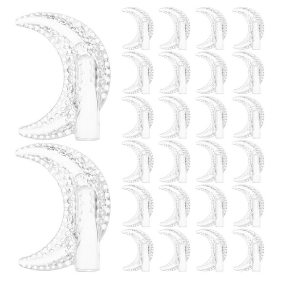 WHAMVOX 100pcs String Light Bulbs Covers Moon Shaped Lamp Shades String Lights Moon Modeling Lights Bulbs Covers Plastic Light Bulb String Lights Replacements