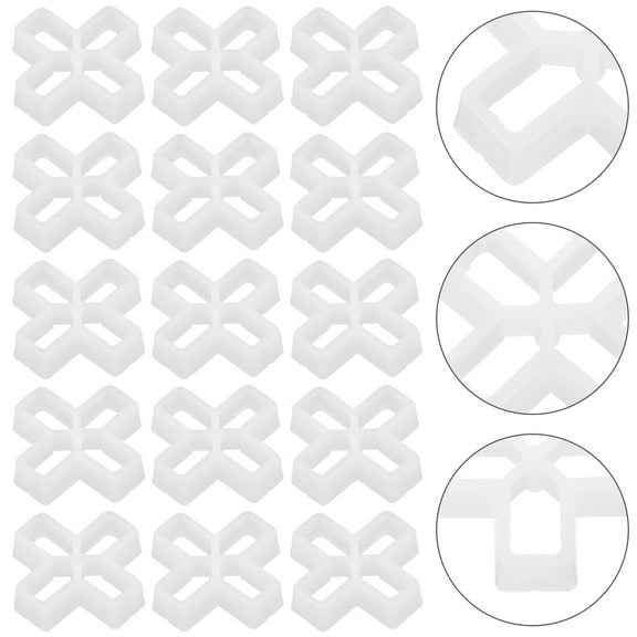WHAMVOX 100pcs White 10mm PVC Tile Spacers for Floor Leveling System, and Easy to Use Tile Grout Spacers for Installation
