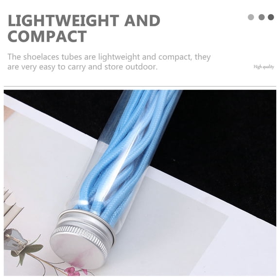 WHAMVOX 10PCS Transparent Shoelace Storage Tubes with Lids Portable Travel Shoelace Organizer Clear Elastic Lace Dispenser Holder for Home Sports