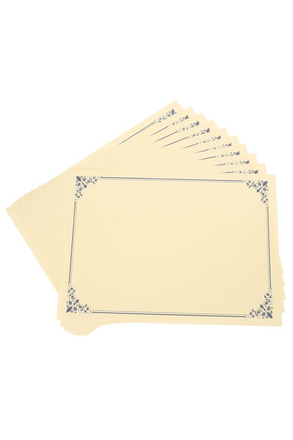 10Pcs Blank Honor Certificate Paper Sheets for Supermarket Red Color Practical Storage Friendly
