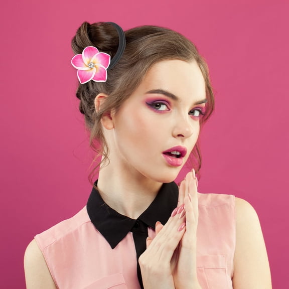 WHAMVOX 10Pcs Blue Flower Hair Ties Goodie for Women Daily Use