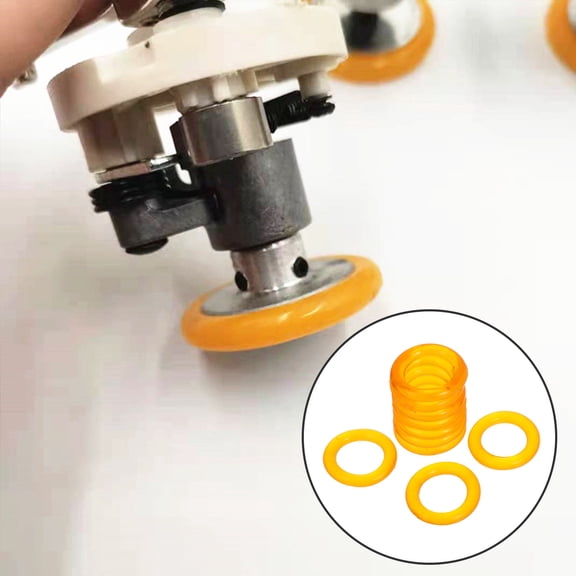 WHAMVOX 10Pcs Bobbin Winder Rubber Ring Yellow for Sewing Machine Parts