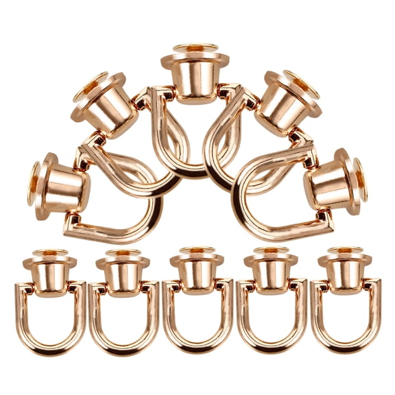 SEWCHICS D Rings Rivet for DIY Projects and Fabric Crafts 10Pcs 1.00X0.60X0.40in