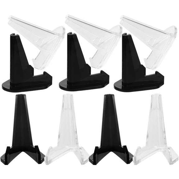 SEWCHICS 10Pcs Clear Acrylic Photo Holders for Business Cards, Photos, and Display Stands, Office and Home Use