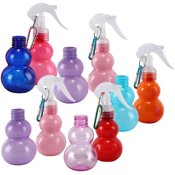 WHAMVOX 10Pcs Portable Travel Bottles Keychain Lotion Bottles Multi-function Spray Bottles