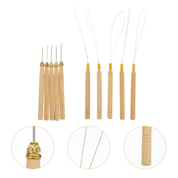 WHAMVOX 10Pcs Professional Dreadlocks Crochet Hook Hair Dreadlock Needle Weaving Crochet