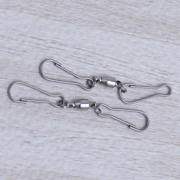 WHAMVOX 10Pcs Stainless Steel Hooks for Kitchen Rotating Metal Hook 2.4x0.3x0.2in