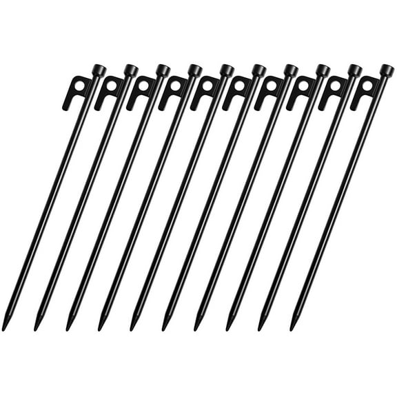 WHAMVOX 10Pcs Stakes for Canopy Tent Cast Iron Square Tip for Outdoor Equipment