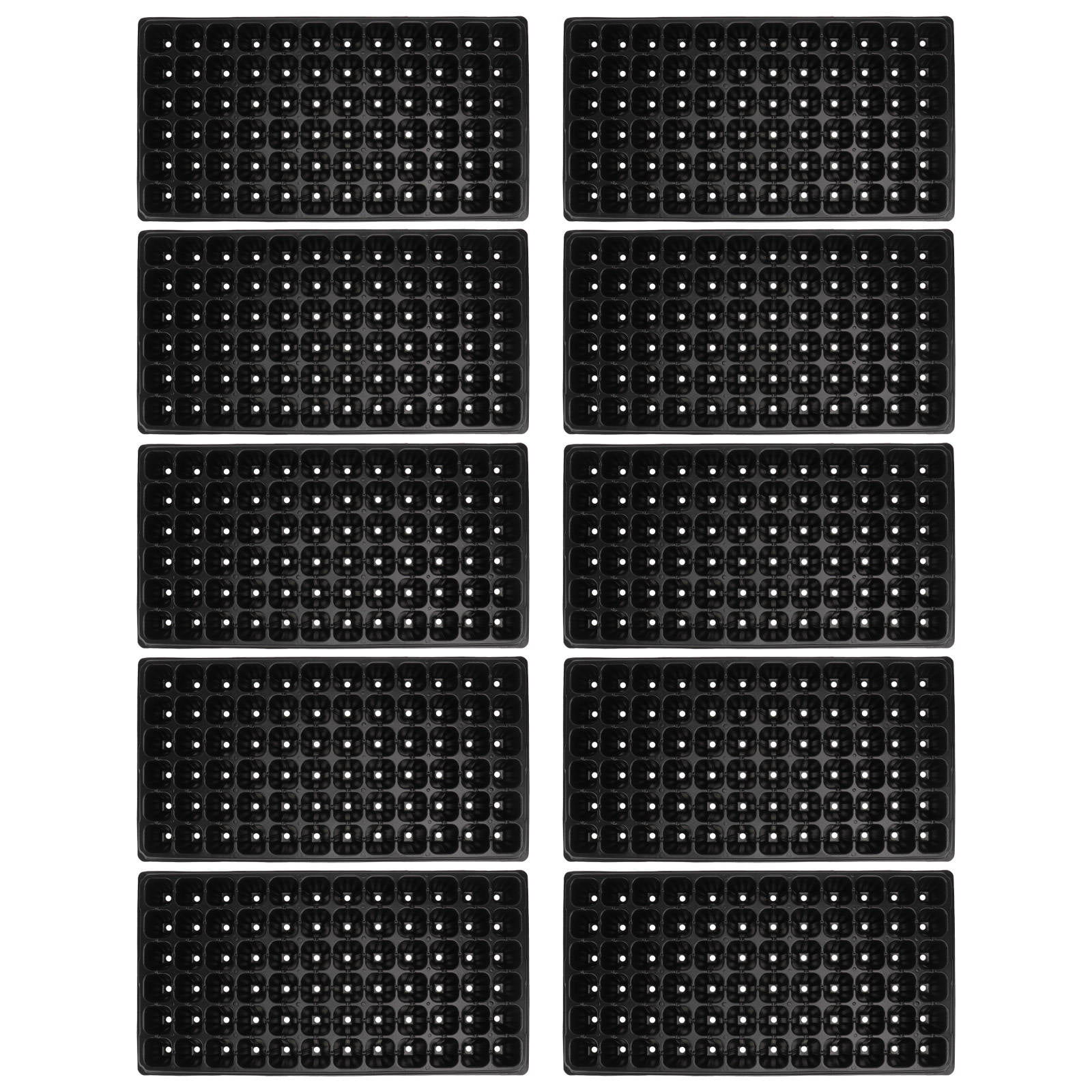 YSNOOWE Growing Tray 10Pcs Black PVC Grid Design for Seed Germination Ventilated