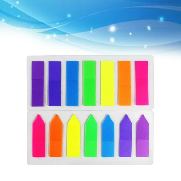 WHAMVOX 10pcs Arrow Fluorescent Self-stick Note Colored Index Tabs Neon Page Marker for Marking (Multicolor)