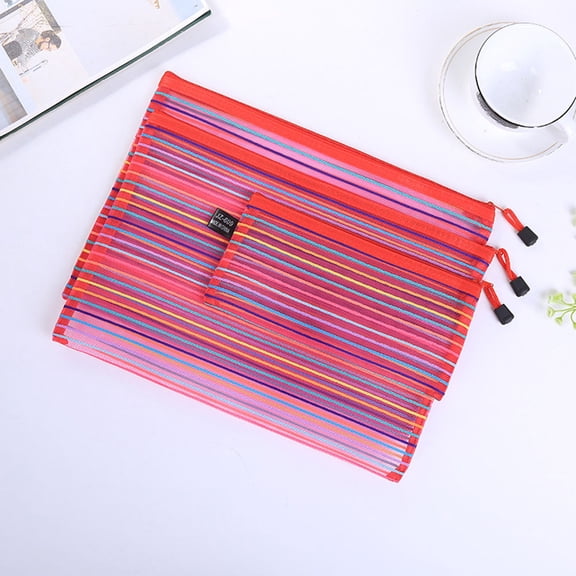 ROMANSENTIAL Zip Folders For Documents Document Folder Assorted Color Oilproof School 10pcs