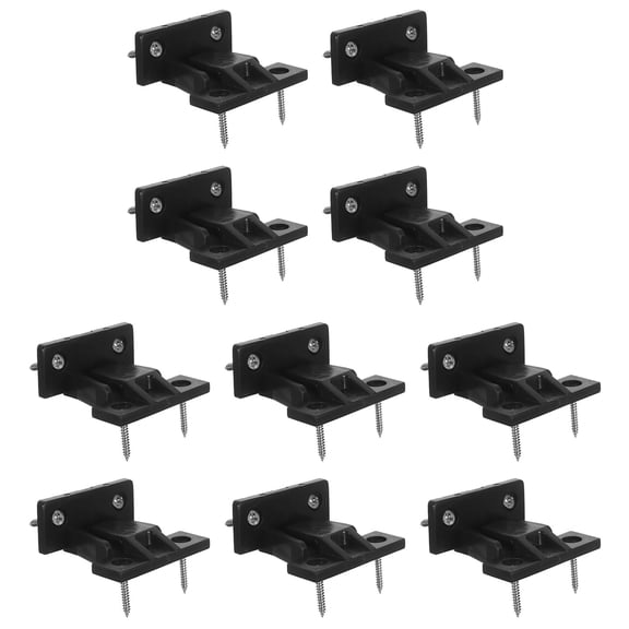 WHAMVOX 10pcs Black Furniture Suspension Fitting Panel Joints Bracket Plastic Quick Fitting For Cabinet Wardrobe Mounting