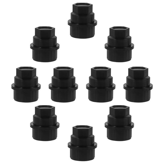 WHAMVOX 10pcs Black Plastic Wheel Lug Nut Cap Covers for Vehicle Protection Stylish and Easy Installation