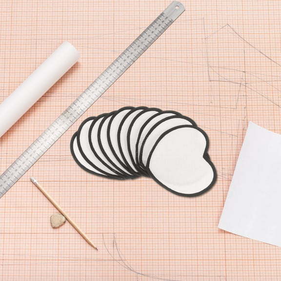 WHAMVOX 10pcs Blank Diy Iron-On Patches For Clothes Self-Adhesive Embroidered Fabric Patches Heat Transfer Applique For Clothing Repair