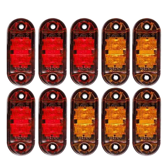 WHAMVOX 10pcs LED Side Marker Lights Auto Trailer Signal Lights Truck Lights Stop Turn Trailer Lights for RV Truck Camper Pickups Supplies