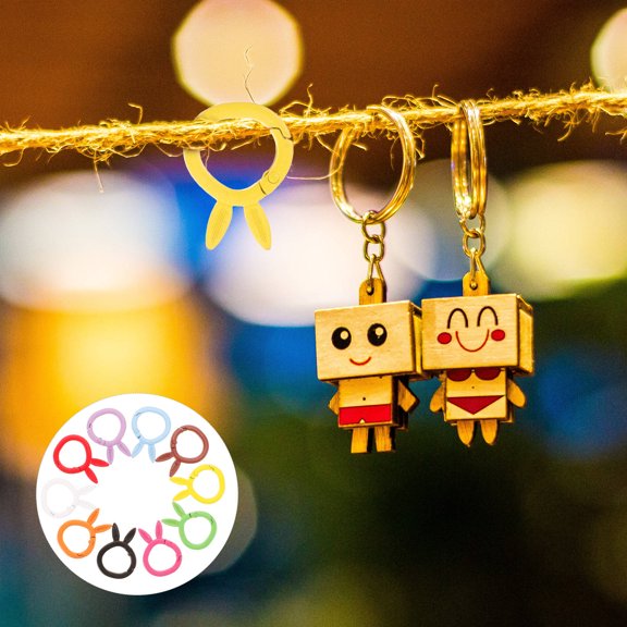WHAMVOX 10pcs Metal Keychain Rings Diy Crafting Keychain Clips Rings Versatile Keychain Accessories