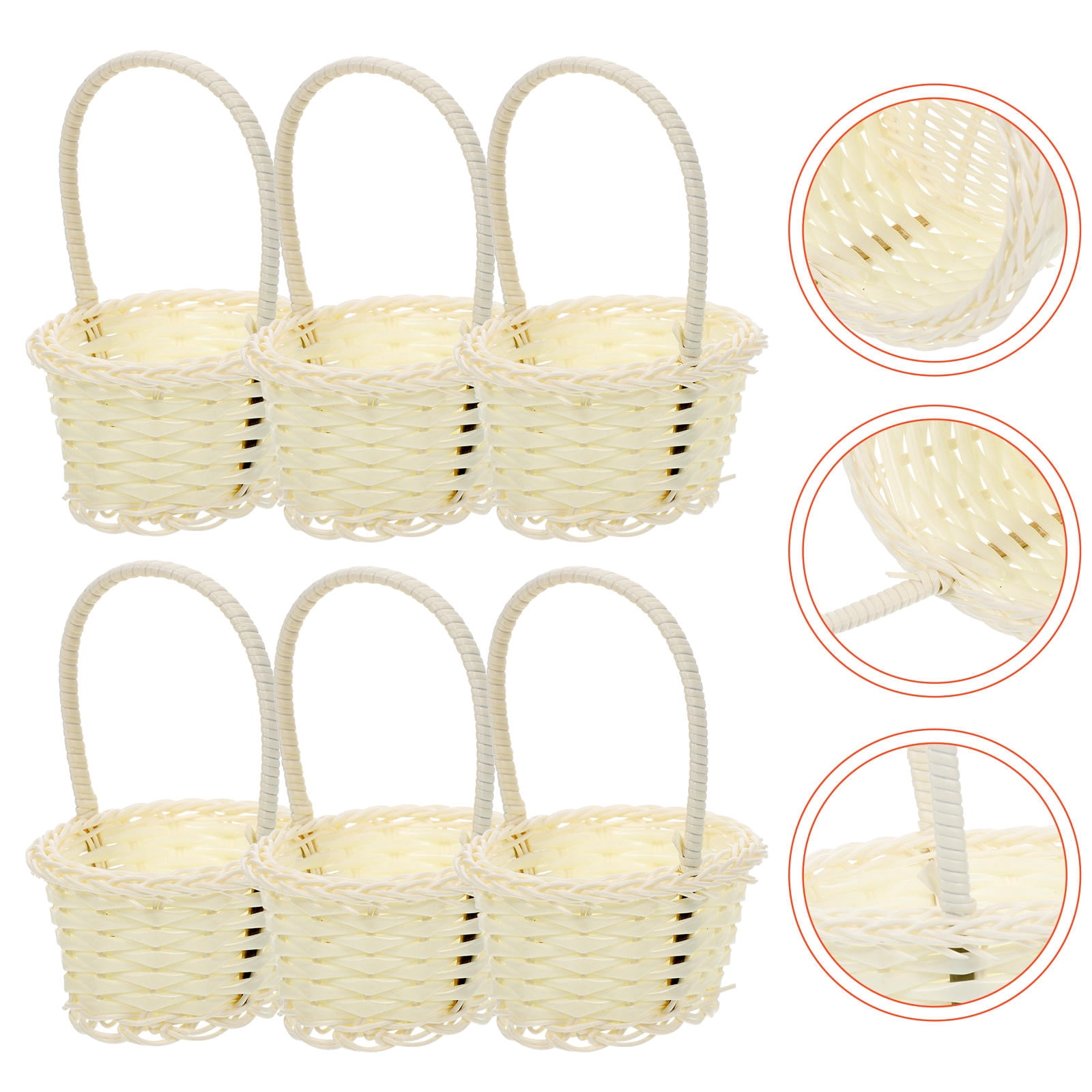 Mini Buskets WHAMVOX 10pcs Miniature Baskets Mini Bread Picnic Baskets Prop ...