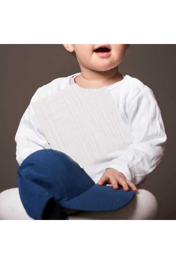 10pcs Newborn Baby Washcloths Skin-Friendly Square Towels for Baby Bath Face Washing Towels Cotton Washcloths for Home and Outdoor Use