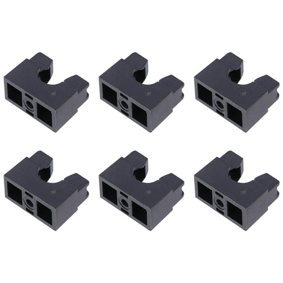 FESTFENDS Water Pipe Supports Black Nylon 10pcs 0.98X0.79X0.39in