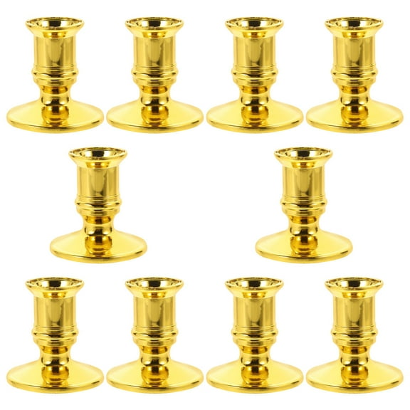 WHAMVOX 10pcs Plastic Electronic Candlesticks Candlelight Holder Dinner Table Candlesticks Decorations