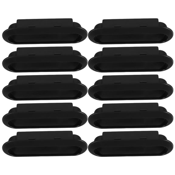 WHAMVOX 10pcs Plastic Recessed Pocket Door Handle Hidden Drawer Pull Insert Flush Finger Pull Cabinet Hardware for Cabinets Wardrobes Metal Cabinets