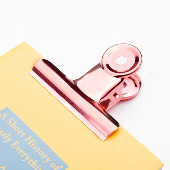 WHAMVOX 10 Pcs Stationery Bills Metal Clips Paper Document Binder Clamps