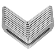 WHAMVOX 10pcs Stainless Steel L-Shaped Brackets Heavy Duty and Adjustable Corner Braces for Shelves Household Hardware for Wood Furniture