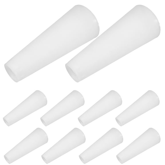 WHAMVOX 10pcs Textile Yarn Cone Bobbins Tapered Plastic Wool Tubes for Thread Winding DIY Embroidery Crafting Knitting Sewing Machine Accessories