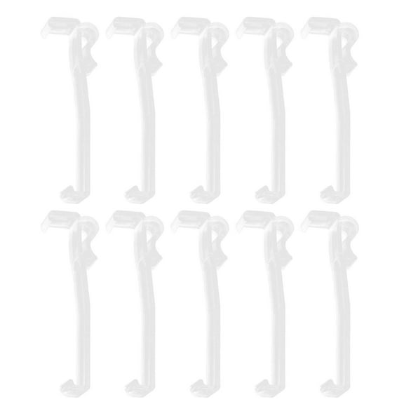 WHAMVOX 10pcs Transparent Plastic Curtain Hooks for Window Covering Easy to Install Hidden Hanger