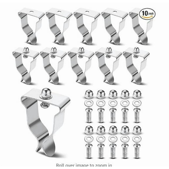 WHAMVOX 10pcs Window Well Cover Installation Clips Heavy Duty Spring Clips for Mounting Installation Hardware for Basement Windows for Residential Commercial