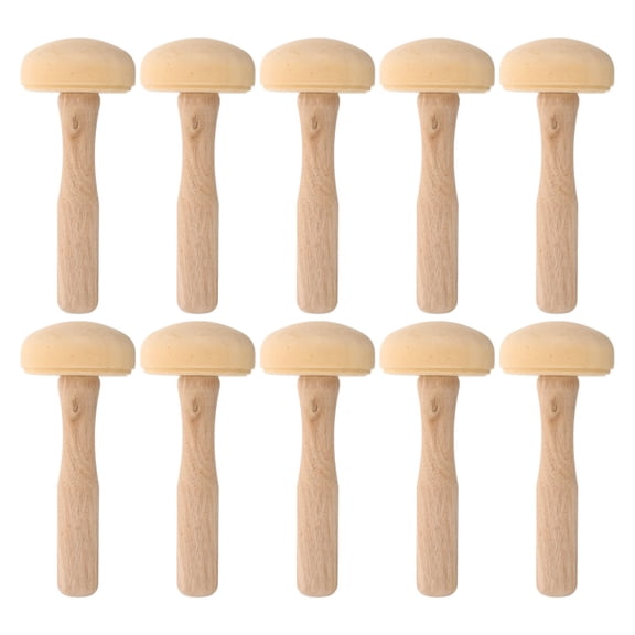 WHAMVOX Wooden Ink Roller 10Pcs Professional Design for Artists in Printmaking Activities